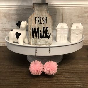 Pink Pom Pom earrings